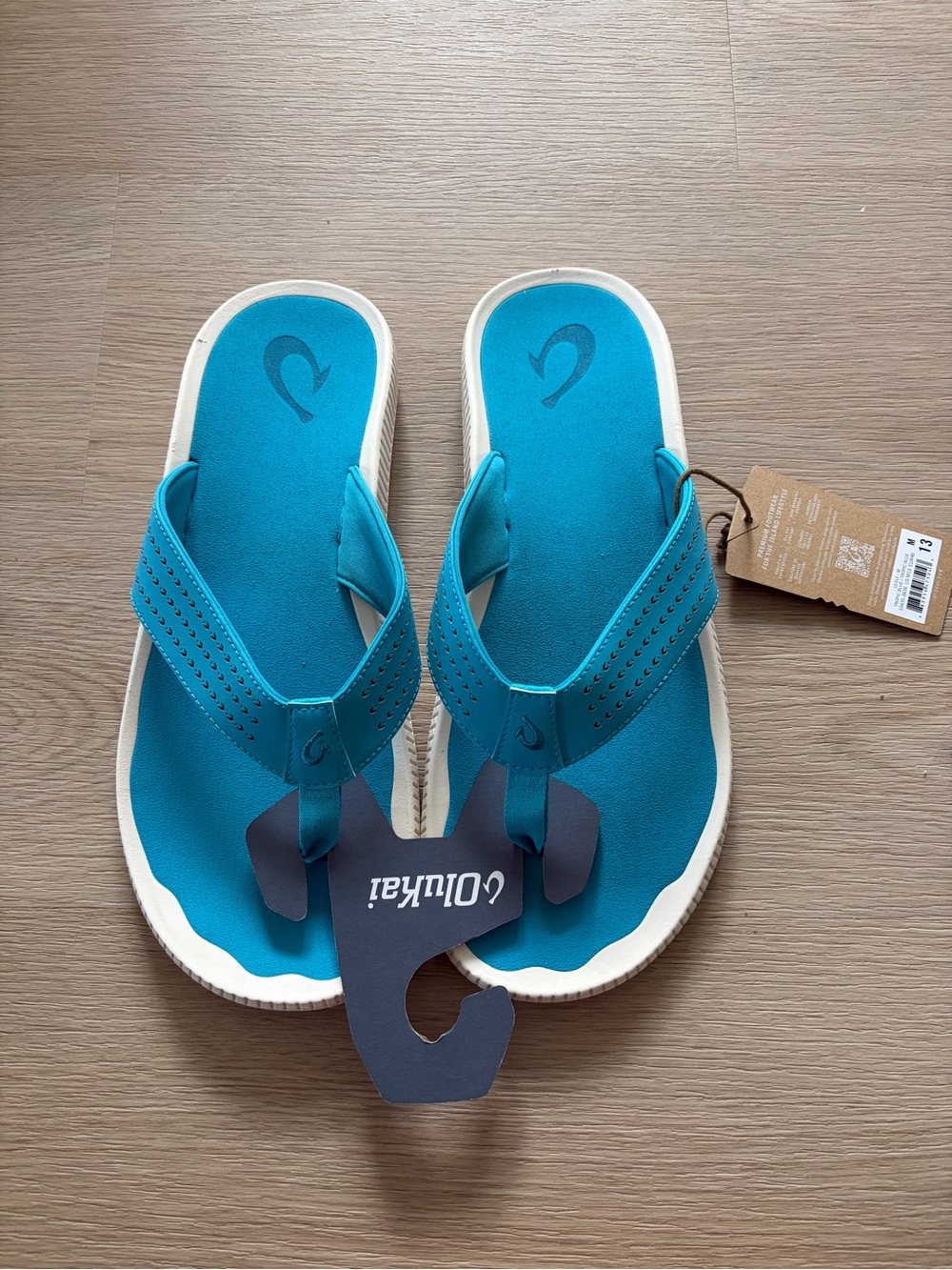 OluKai Ulele Men's Beach Sandals Water Resistant Flip Flops Mens Size 13 NEW